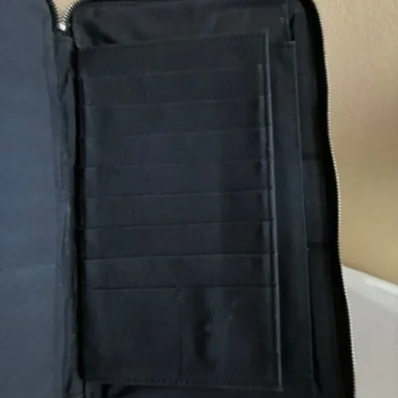 Hermes Clutch Bag Ale Line  Zip Around Gray Canvas - Picture 16 of 16